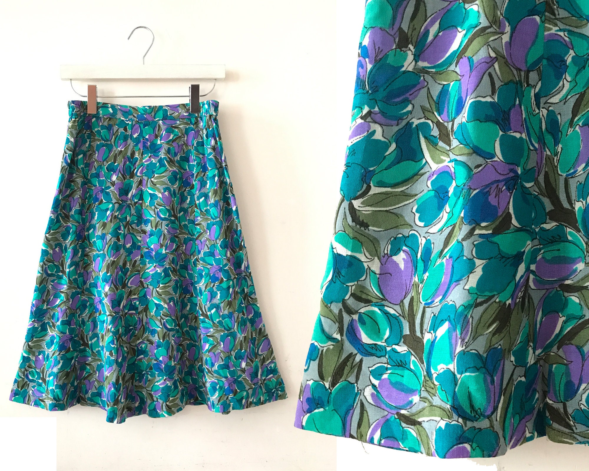 High Waisted Skirt Size S / M Nia Monotone Safari | Etsy