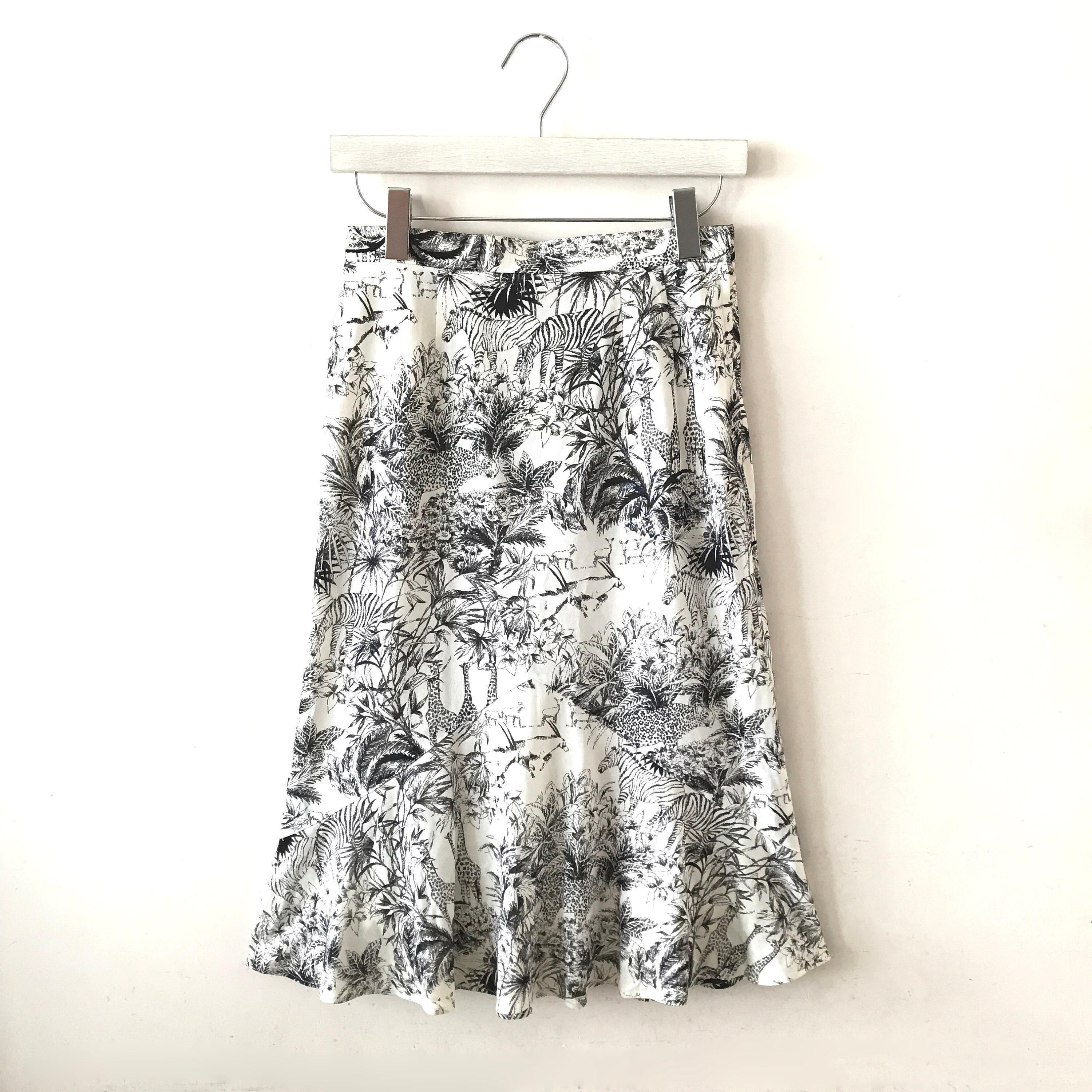 High Waisted Skirt Size S / M Nia Monotone Safari | Etsy