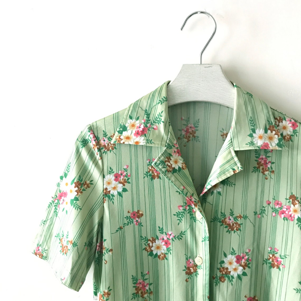 Vintage Floral Blouse Granny Shirt Hawaiian Style Blouse - Etsy UK