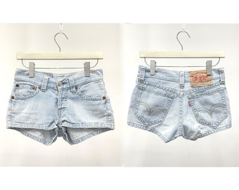 90s Cut off Shorts Grey Wash Low Rise 