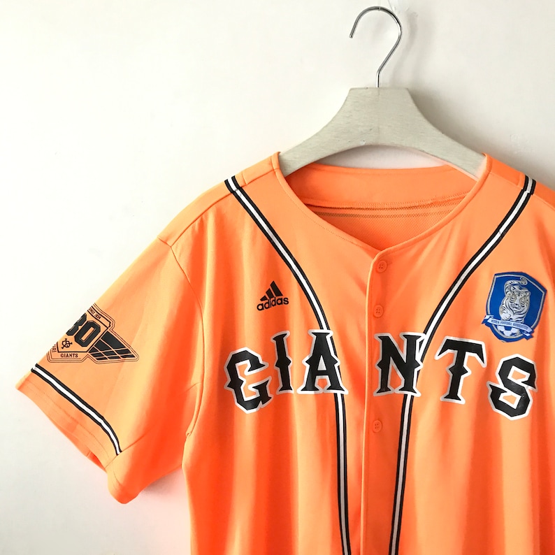 Adidas baseball jersey size M / L Damien orange Etsy