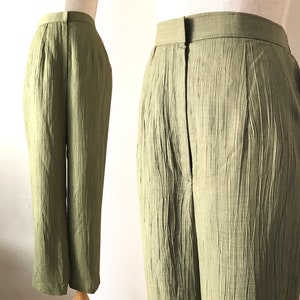 Army Green Trousers Vintage Pants High Waisted Trousers Made in Japan Size L "Keeli"