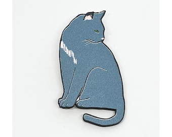 Broche chat, Broche en bois, broche animal, amoureux des chats, petit cadeau, bijoux chat