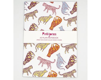 A5 Leopard Print Notebook: Colorful Animal Pattern Journal