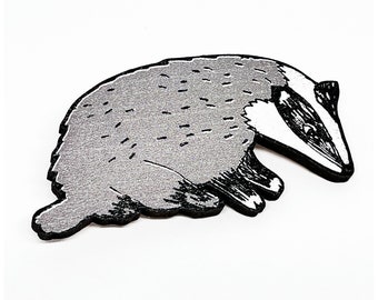 Badger brooch, Wooden brooch, wildlife brooch, Badger lover, animal brooch, contemporary jewellery, animal jewellery, Small gift.