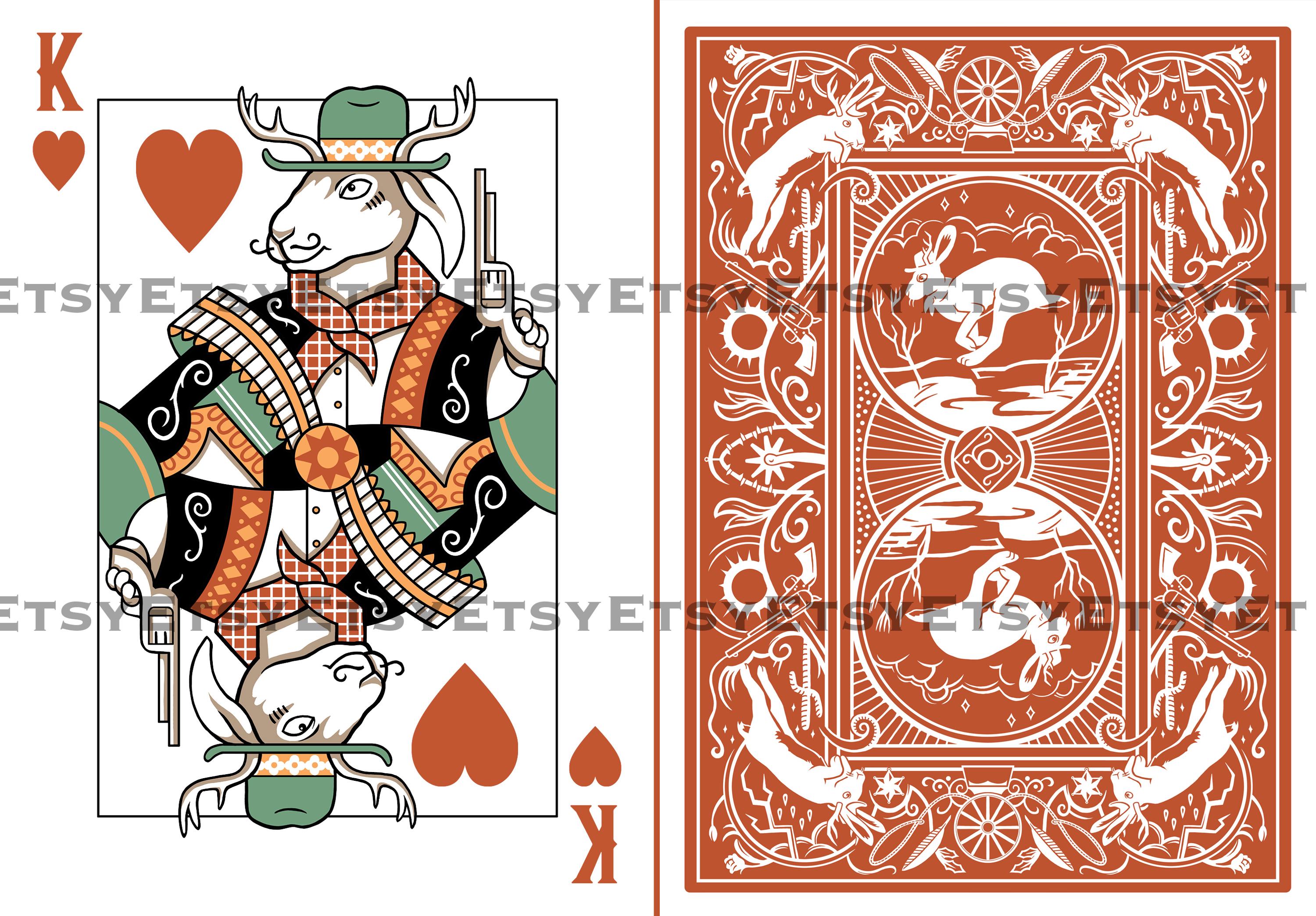 トランプ Palm Springs Playing Cards Wild West Jackalope Playing Cards - 52 Card Deck, Poker Size