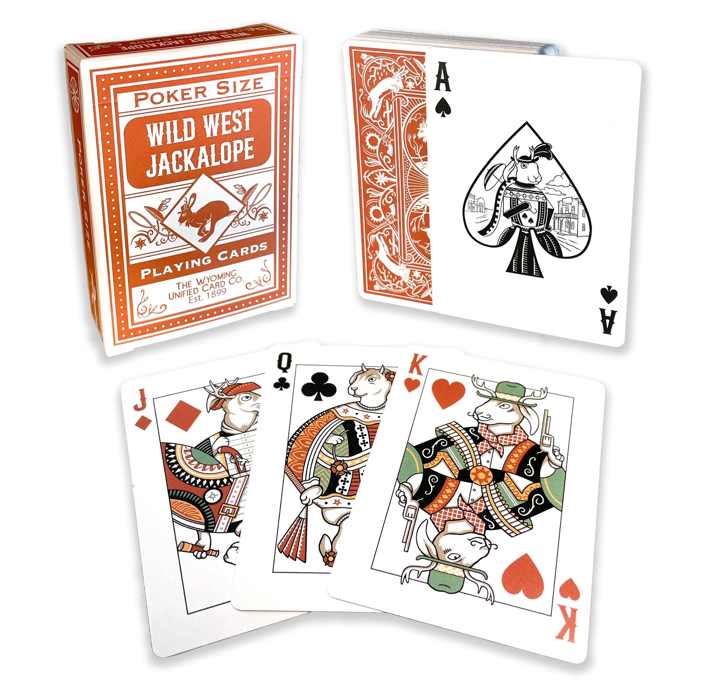 Wild West Jackalope Playing Cards - 52 Card Deck, Poker Size