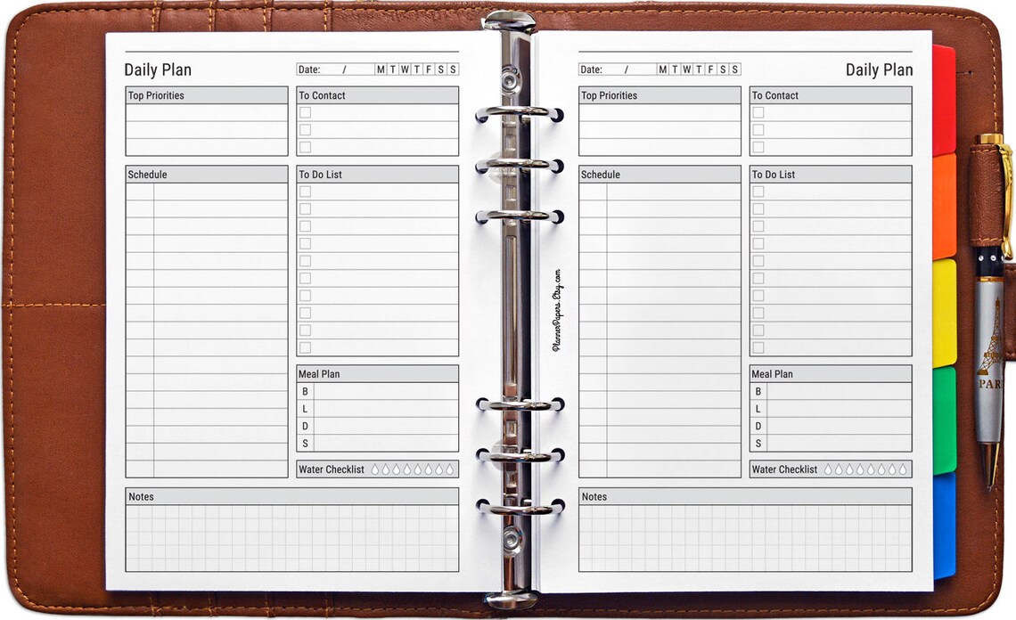 a5-printable-daily-planner-filofax-agenda-daily-organizer-etsy