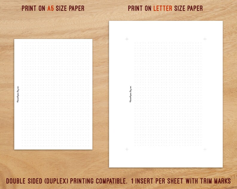 a5 printable dotted paper set 3 grid spacing options 8 5