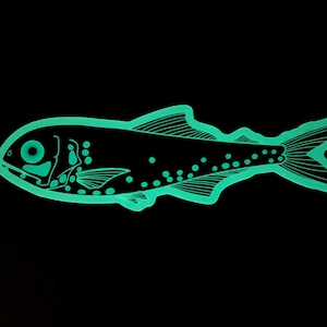 Glow-in-the-Dark Lanternfish Sticker