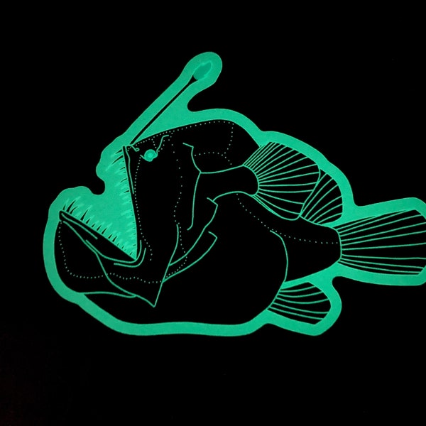 Deep-Sea Anglerfish Glow-in-the-Dark Sticker