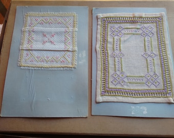 Samplers of embroidery, Two works of needlepoints