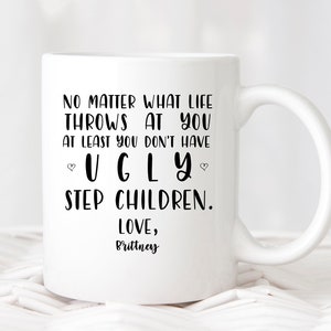 Regalo de padrastro, taza divertida de padrastro, taza de padrastro, taza personalizable, regalos personalizados para hombres, taza de cerámica con refranes