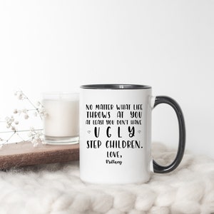 Stepped Up Dad Personalized Mug | Personalized Step Dad Coffee Mug Water Bottle