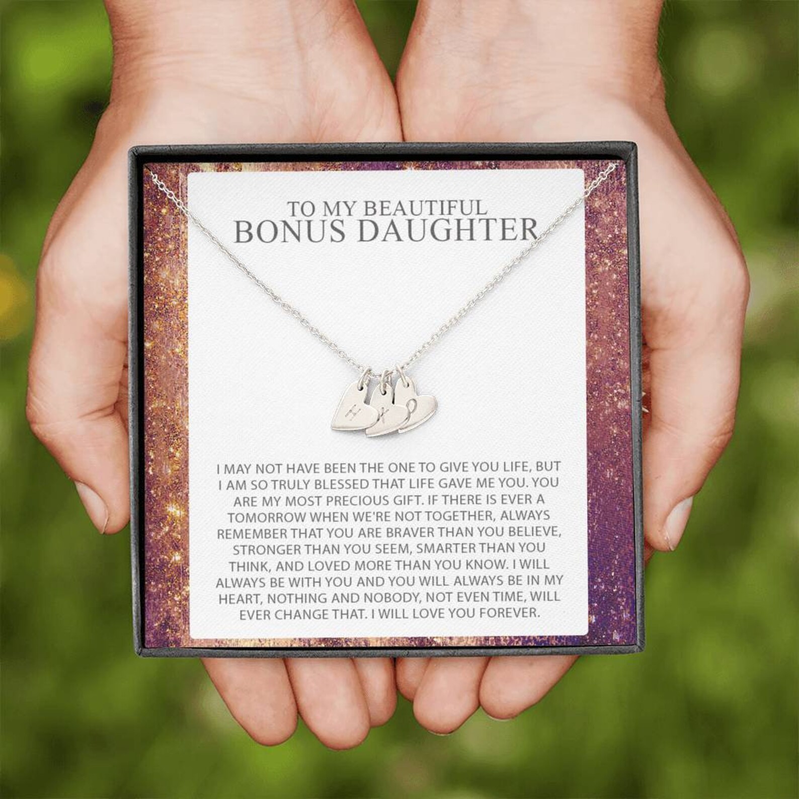 Bonus Daughter Gift From Mom Custom Initial Letter Necklace Etsy