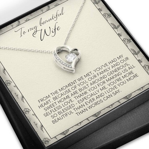 To My Wife Necklace Wife Mother's Day 