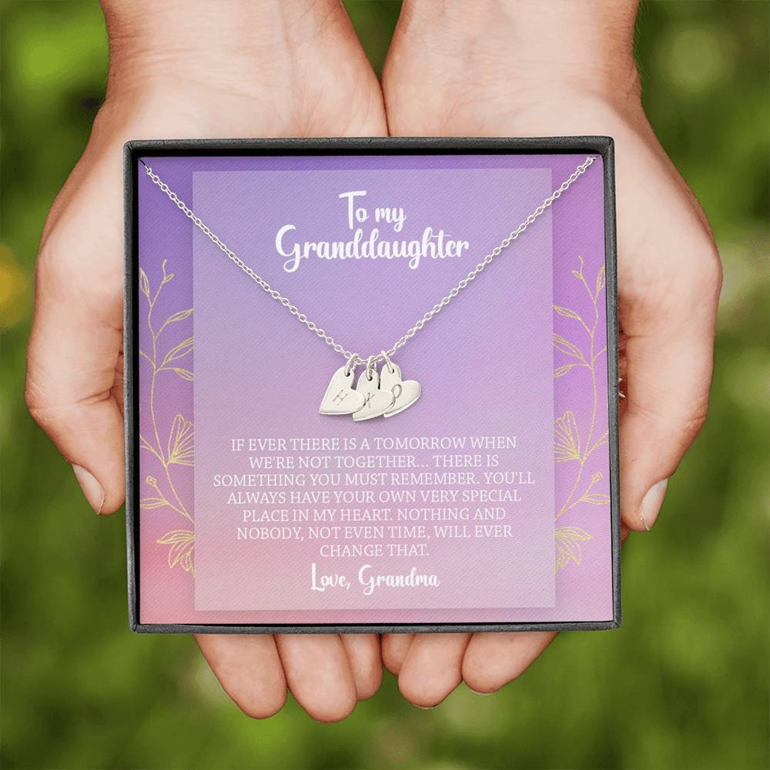 To My Granddaughter Necklace Personalized Granddaughter Gifts Etsy