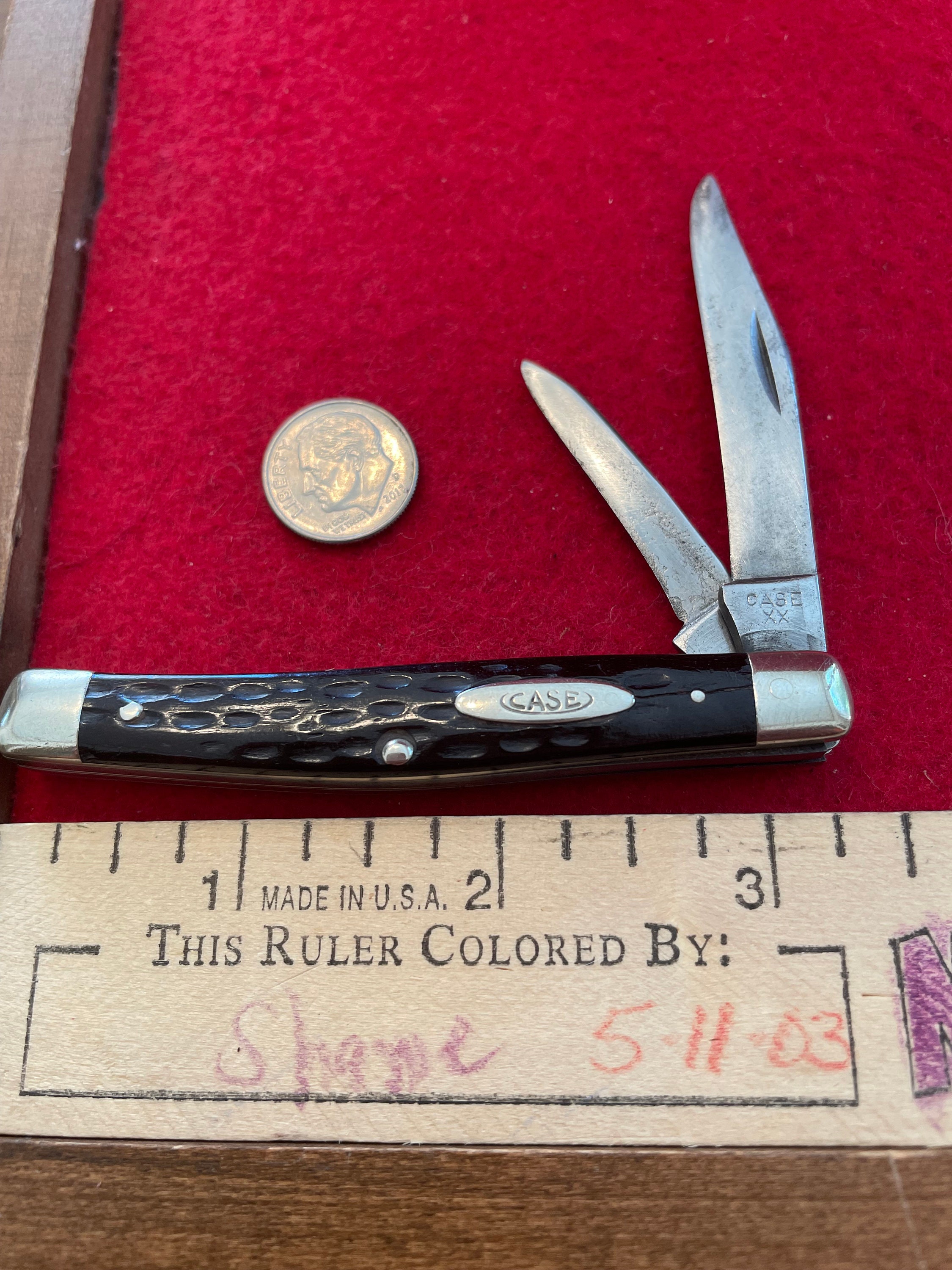 Case Texas Jack #6232 With Red Bone Handles. Case XX 1940 - 1964