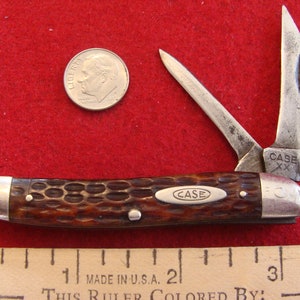 Case XX Small Premium Jack #62087? 1940-1964  with Old Red Bone Handles