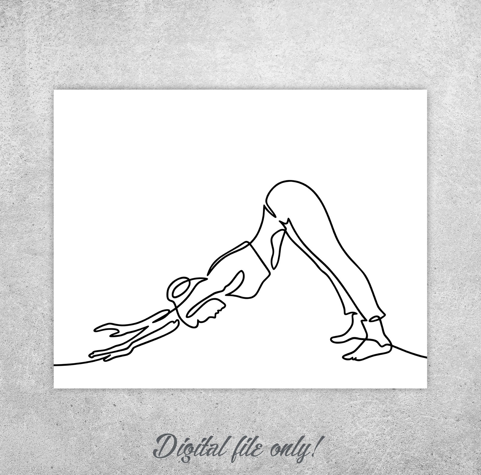 Yoga Gift Idea Printable Yoga Minimal Yoga Poses Yoga Wall - Etsy