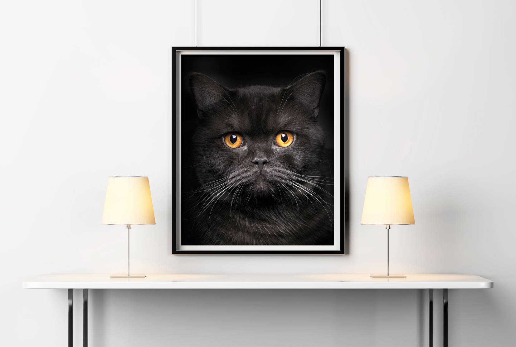 Modern home decor Black cat Wall decor Charming cat Etsy