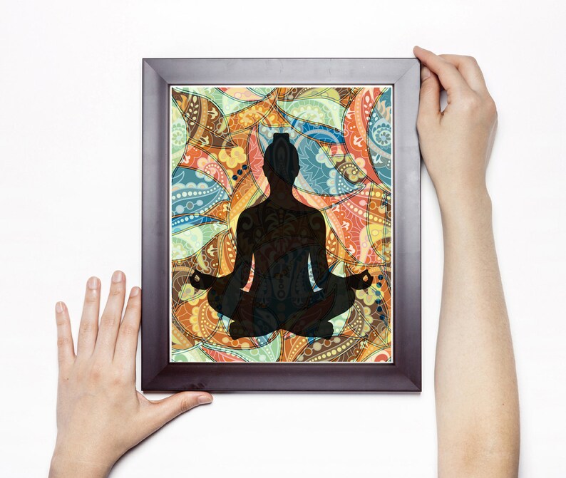 Yoga Art Yogi Yoga Poster Yoga Pose Yoga print wall art Etsy