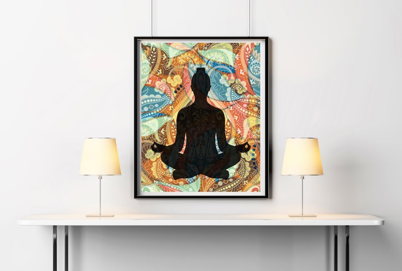Yoga Art Yogi Yoga Poster Yoga Pose Yoga print wall art Etsy