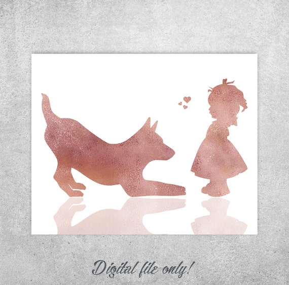 Toddler Baby Girl and Dog Print GIFTS Australian Cattle Etsy