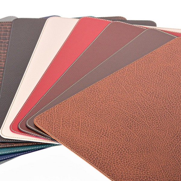 Large Placemats / Recycled Leather Table mats 18''x 13'' - 45.7x33 cm/ Table  place mats and coasters / Dining table sets / Table placemats