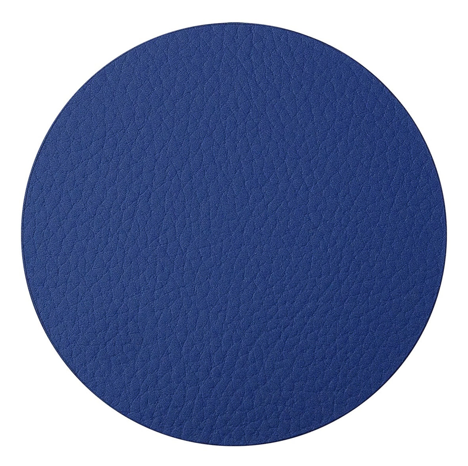 Blue Round Placemats Recycled Leather Table Mats 33 Cm / Etsy