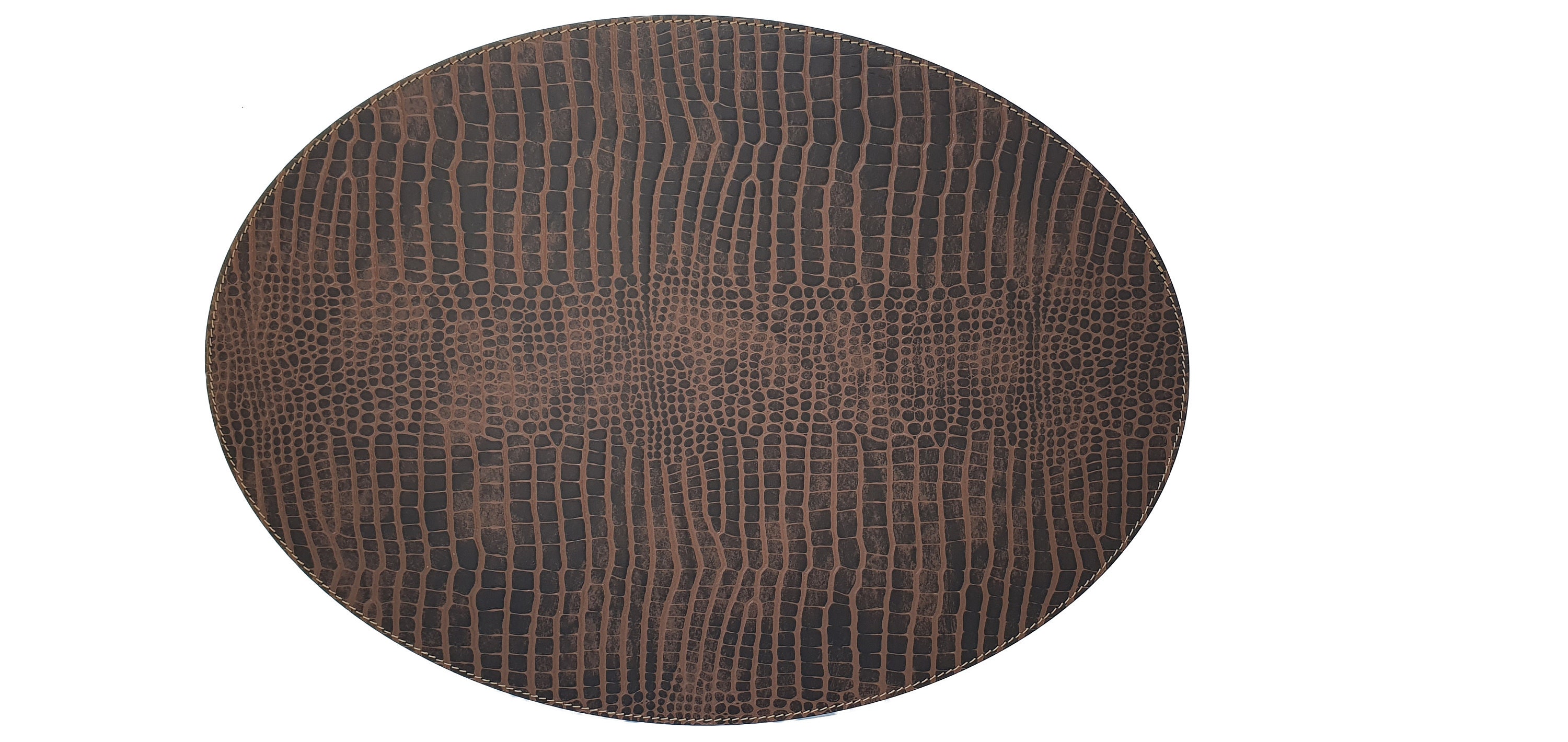 Oval Placemats / Recycled Leather Table mats 18''x Etsy