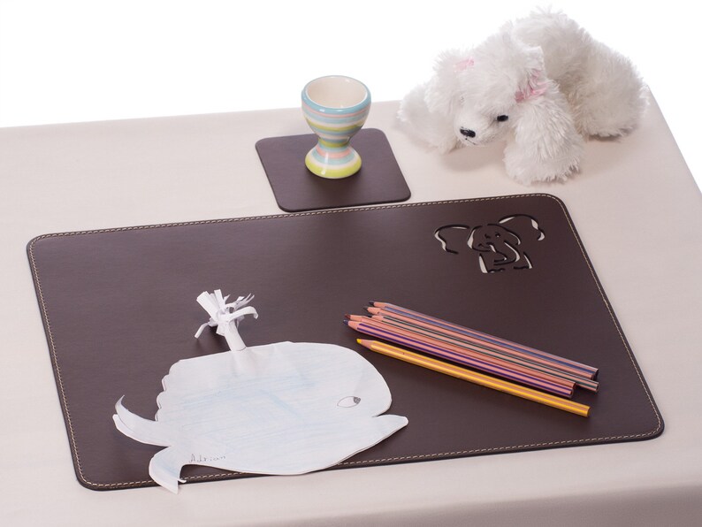 Placemats Elephant Brown Placemats Dining Table Decor Pet Etsy