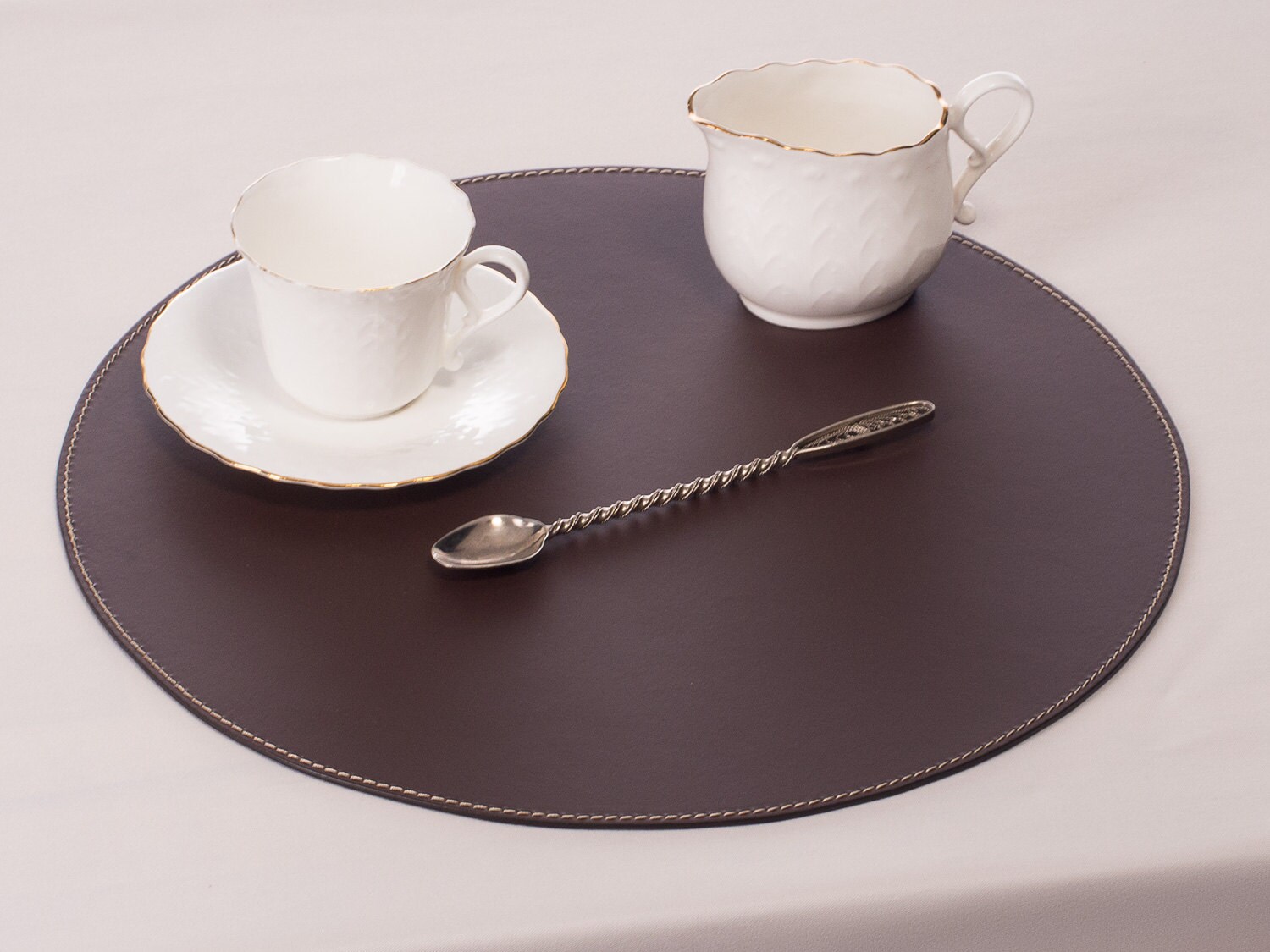 Brown Round Placemats /Place Mats and coasters / Table mats 33 Etsy