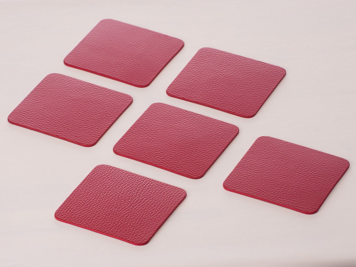 Red Coasters Set of 4 6 8 10 table coasters Cup mats Mug Etsy