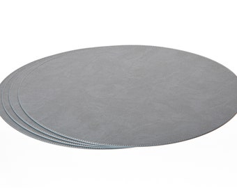 Anzalone Leather/Faux Leather Round Placemat