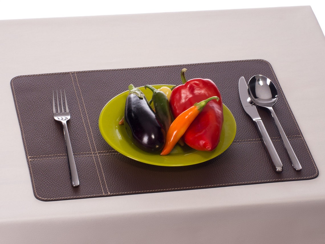 Table Place Mats Brown Placemats and Coasters Recycled Etsy