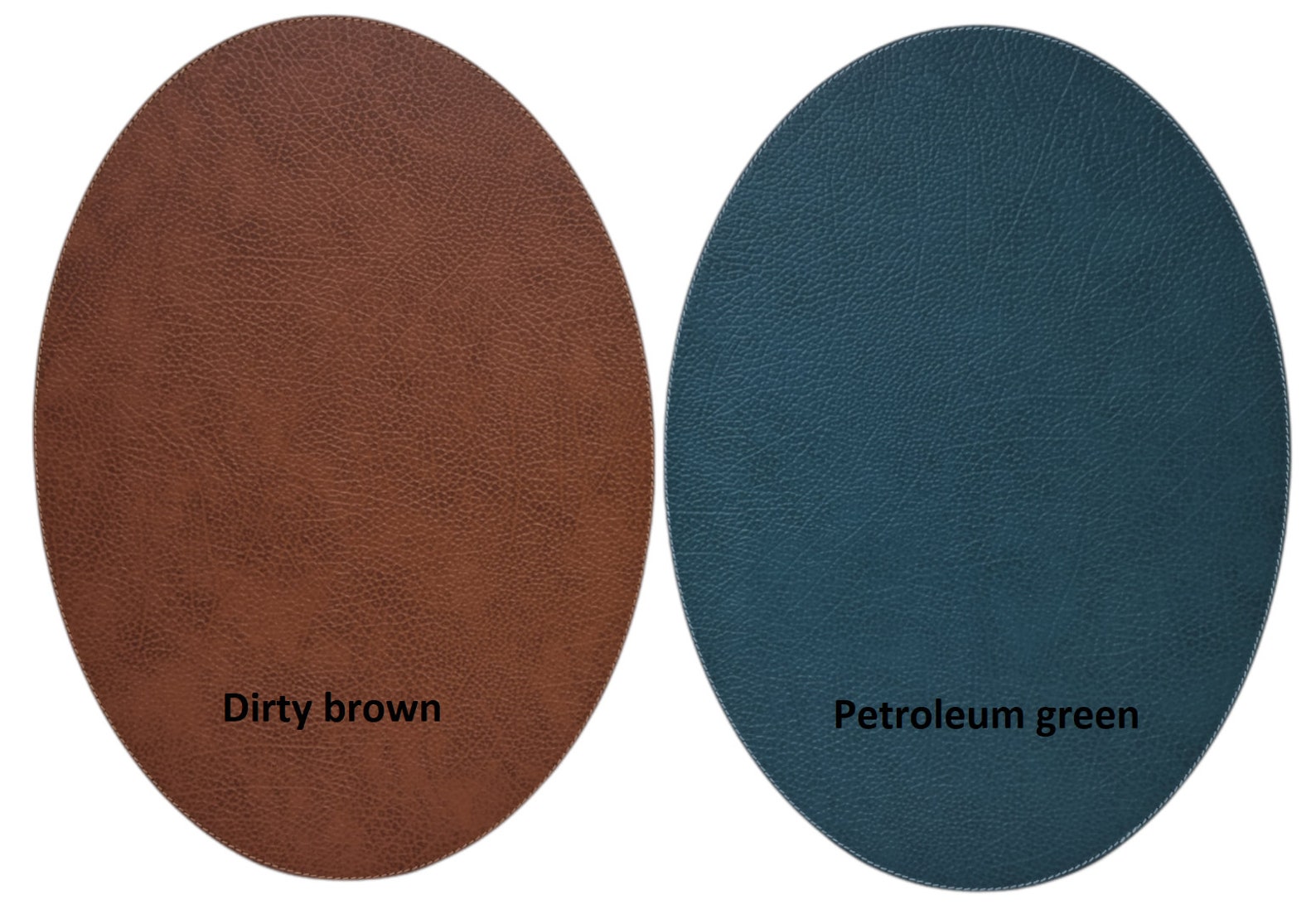 Oval Placemats / Recycled Leather Table Mats 18''x Etsy