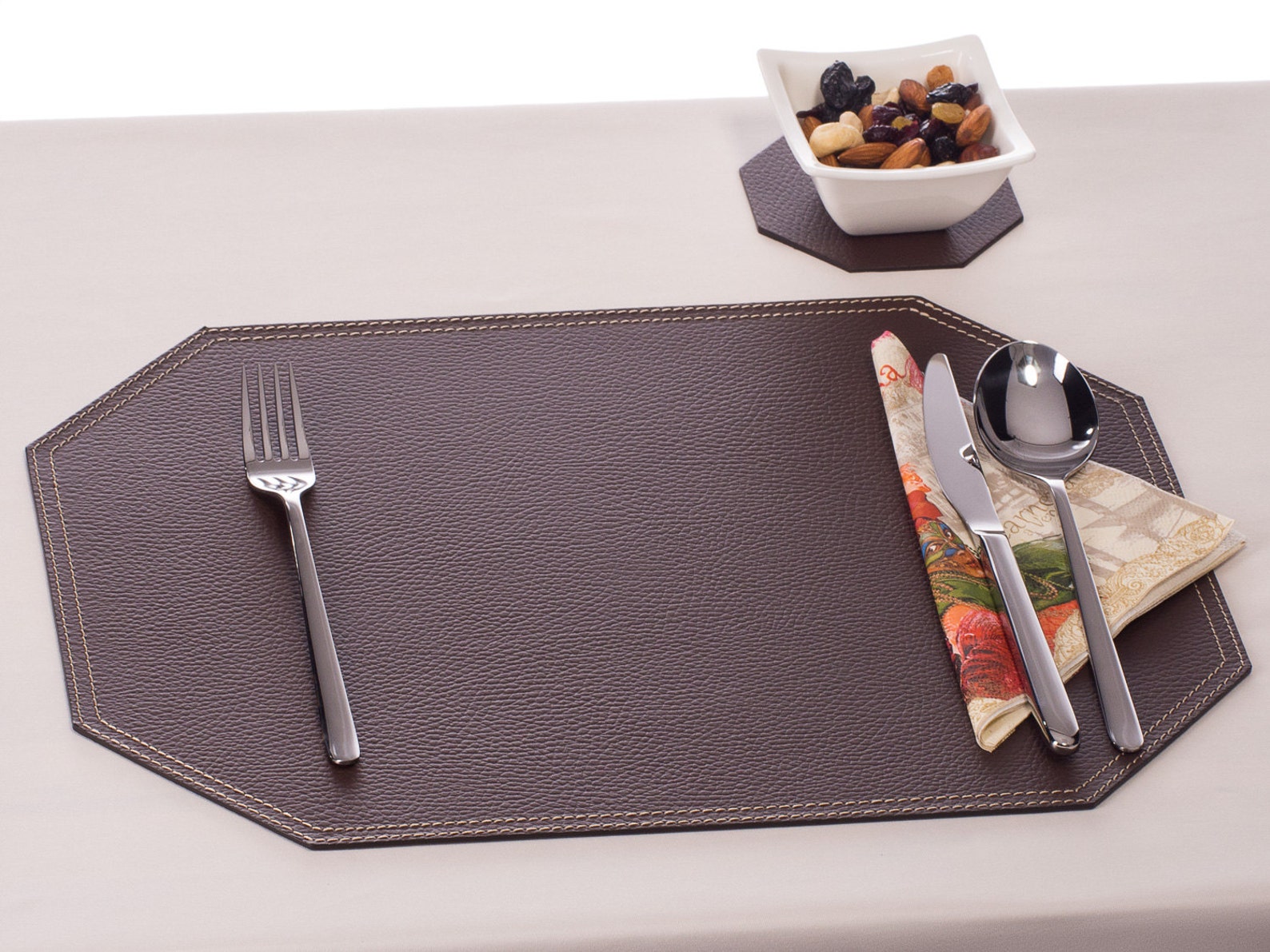 Brown Placemats Recycled Leather Place Mats Table Mats Etsy