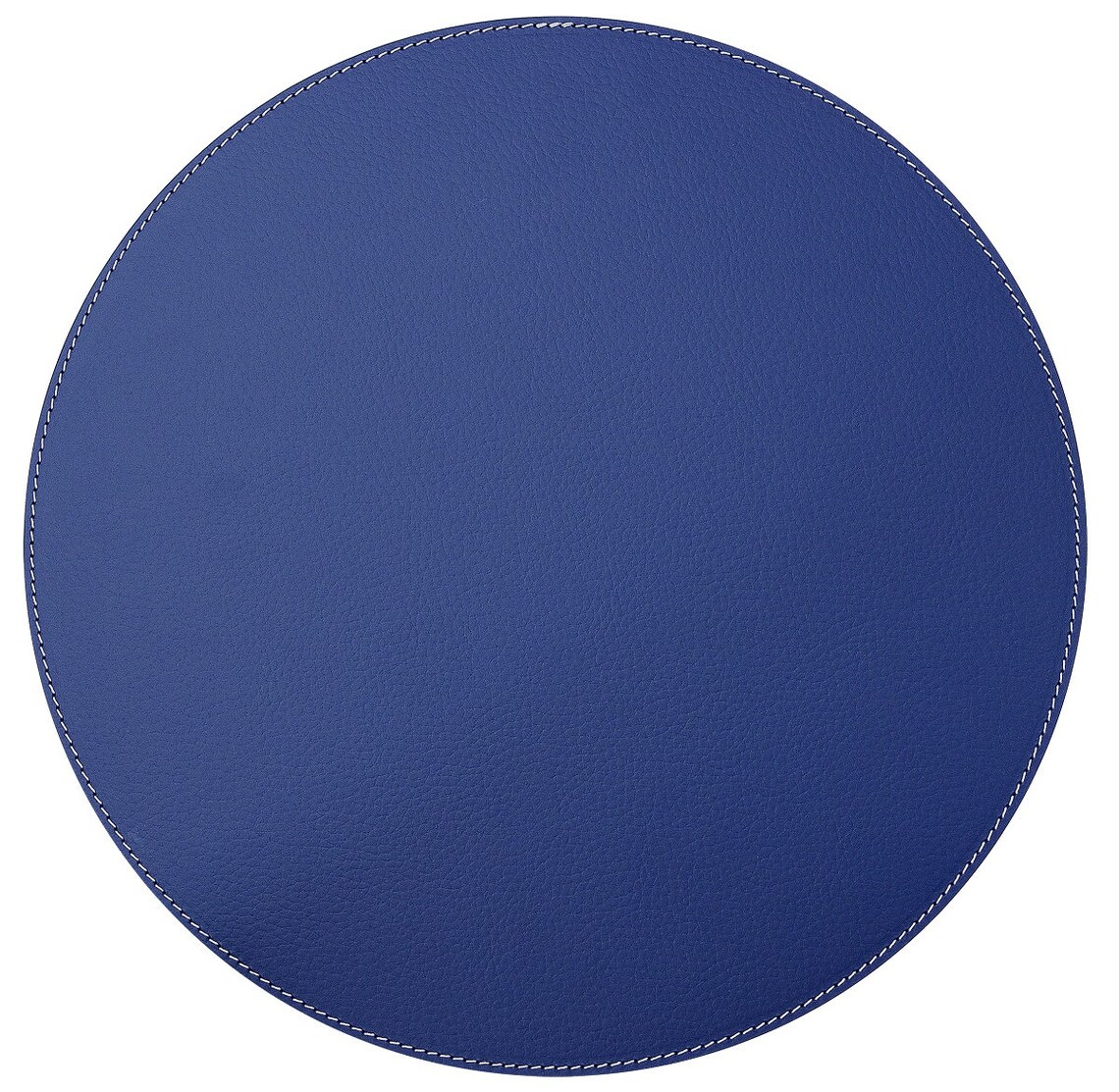 Blue Round Placemats Recycled Leather Table Mats 33 Cm / Etsy
