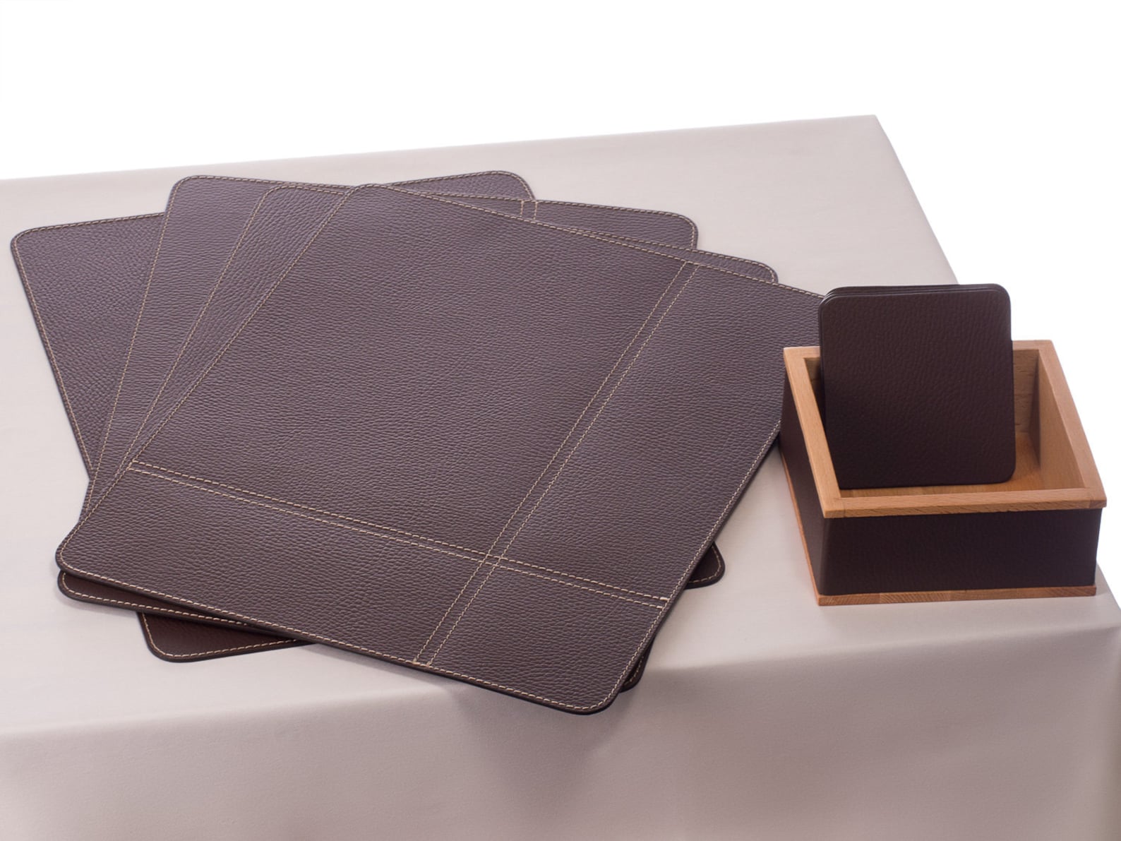 Table Place Mats Brown Placemats and Coasters Recycled Etsy