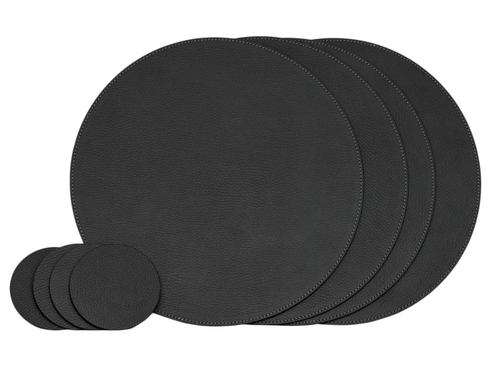 Black Round Placemats / Placemats for round tables / Place Etsy