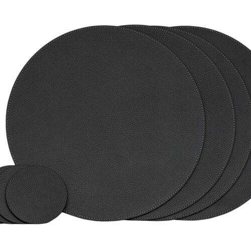 Black Round Placemats For Tables Place Black Round Placemats For, Black Circular Table Mats