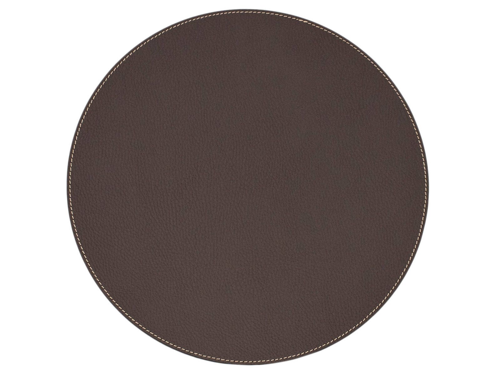 Round Placemats / Recycled Leather Table mats 13'' / Etsy