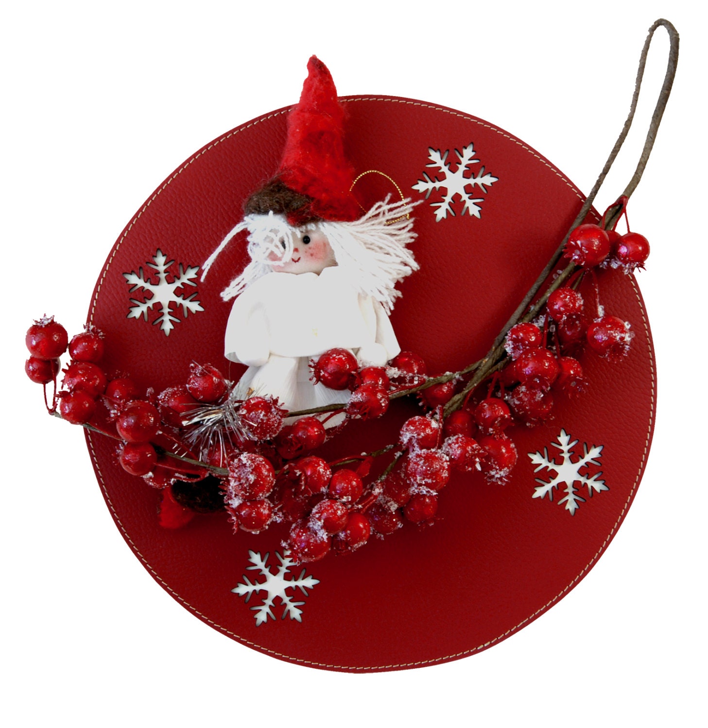 Christmas placemats Round table mats Snowflakes Holiday decor Etsy