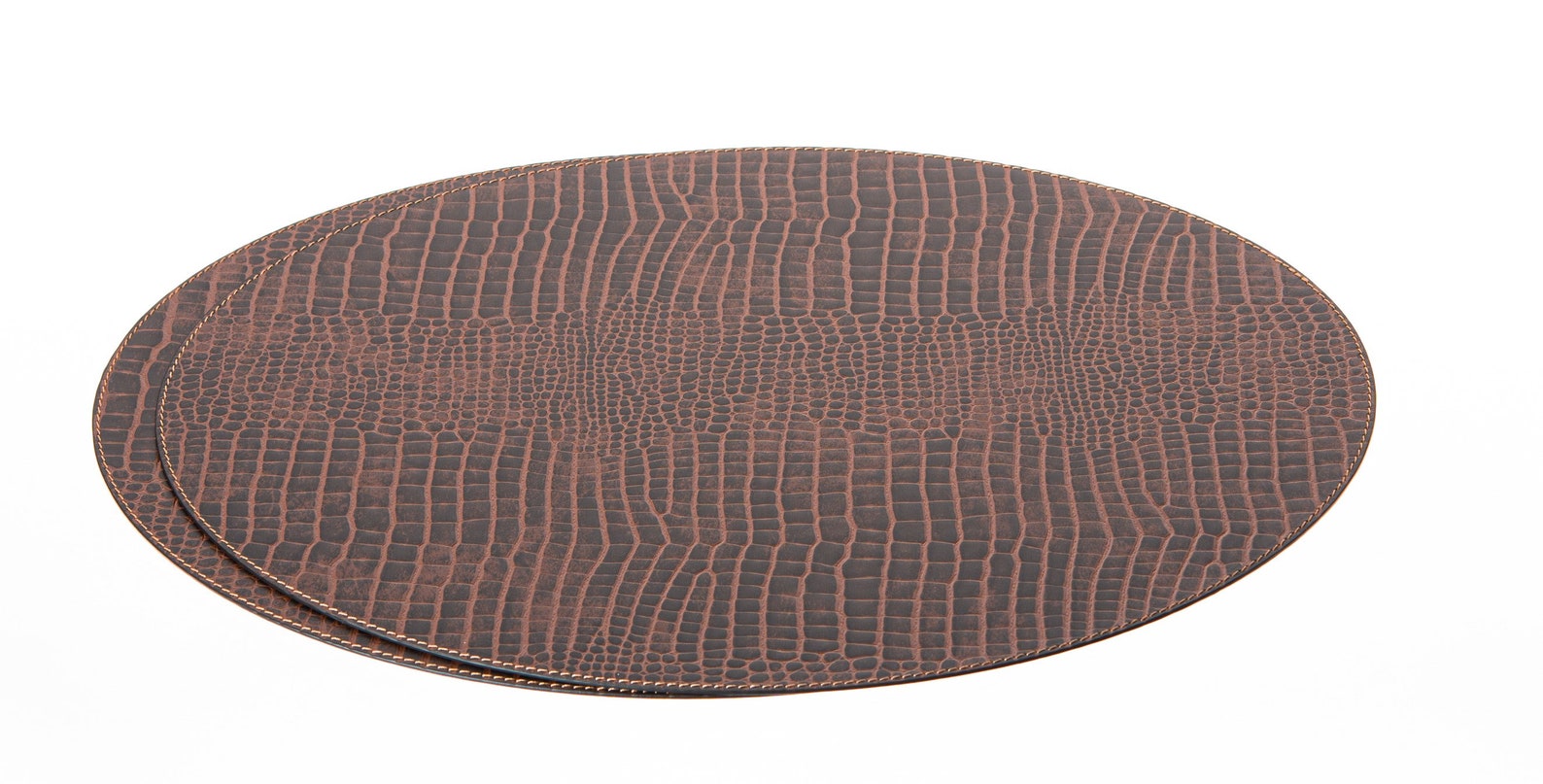 Oval Placemats / Recycled Leather Table Mats 18''x Etsy