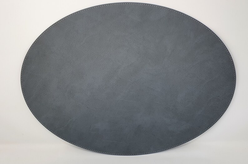 Oval Placemats / Recycled Leather Table mats 18''x Etsy