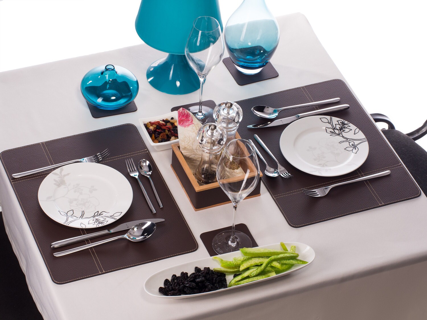 Set of 6 8 10 12 Table Placemats /Brown Place mats / Etsy