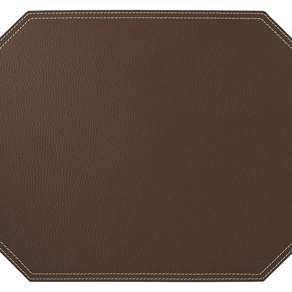 Brown Placemats, Recycled leather place mats, Table mats, Dining Table Decor, Octagon Dining Set, Placemats and coasters / Table placemat