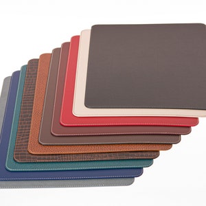 Recycled Leather Placemats / Small size / 15.8 x 11.8''/ 40x30 cm / Table mats / Set of 4, 6, 8, 12 / Dining table sets image 1