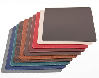 Placemats van gerecycled leer / Klein formaat / 40x30 cm / Tafelmatten / Set van 4, 6, 8, 12 / Eettafelsets